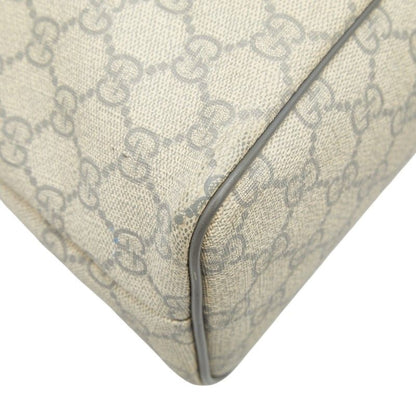 Gucci GG Supreme Tote Shoulder Bag 2-Way Beige Gray Leather — view 5