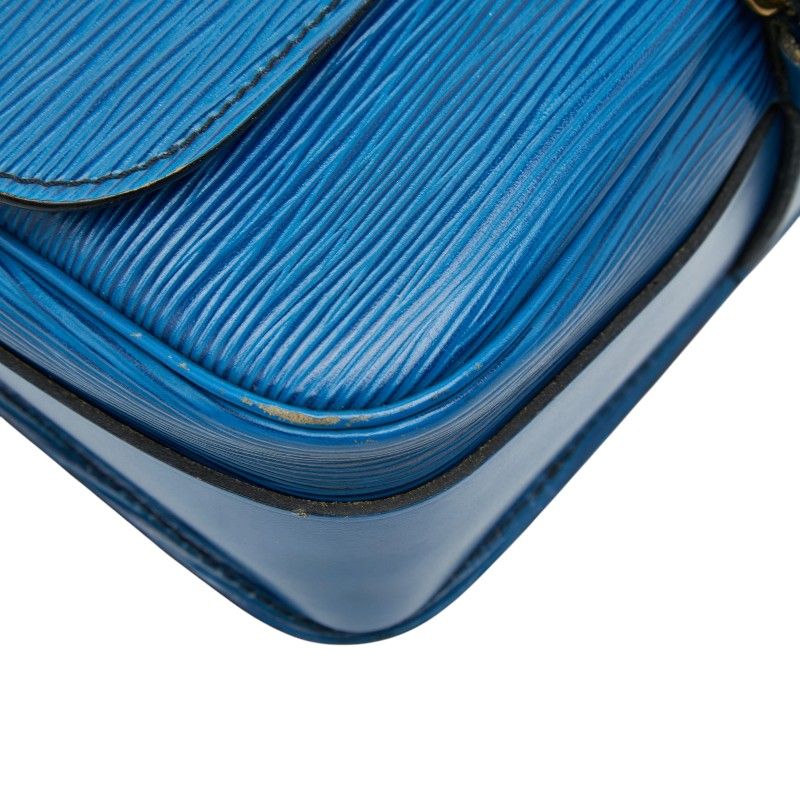 Louis Vuitton Epi Cartouchiere Crossbody Shoulder Bag Toledo Blue Leather — view 6