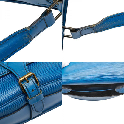 Louis Vuitton Epi Cartouchiere Crossbody Shoulder Bag Toledo Blue Leather — view 9