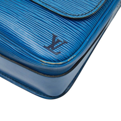 Louis Vuitton Epi Cartouchiere Crossbody Shoulder Bag Toledo Blue Leather — view 5