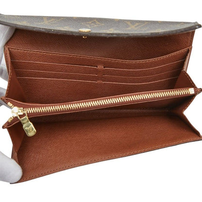 Louis Vuitton Monogram Portefeuille Sarah Wallet Brown Leather — view 6