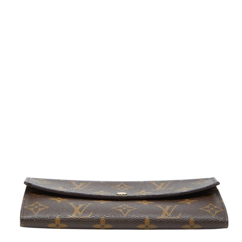 Louis Vuitton Monogram Portefeuille Sarah Wallet Brown Leather — view 3