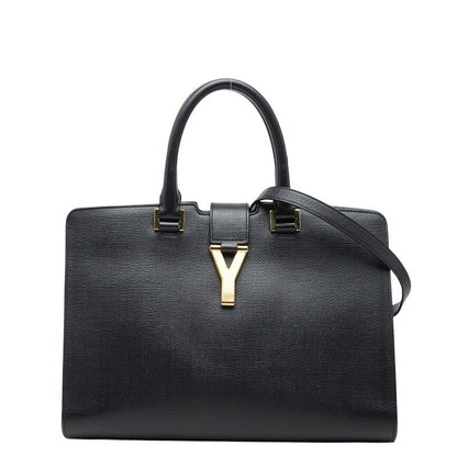 Saint Laurent Cabas Chic Shoulder Bag Black Leather