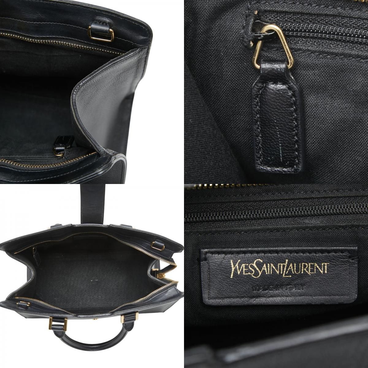 Saint Laurent Cabas Chic Shoulder Bag Black Leather — view 9