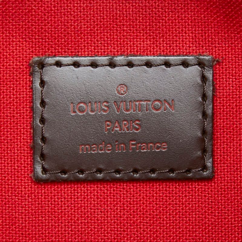 Louis Vuitton Damier Blue Msbeli PM Crossbody Shoulder Bag Brown Leather — view 7
