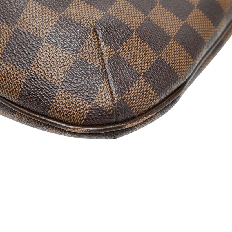 Louis Vuitton Damier Blue Msbeli PM Crossbody Shoulder Bag Brown Leather — view 4