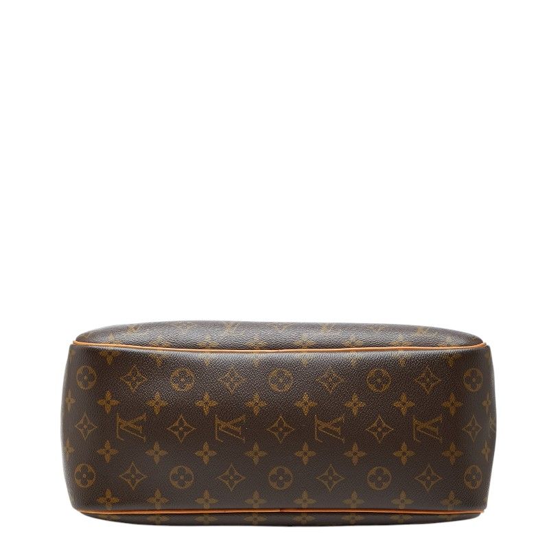 Louis Vuitton Monogram Deauville Handbag Brown Leather — view 3