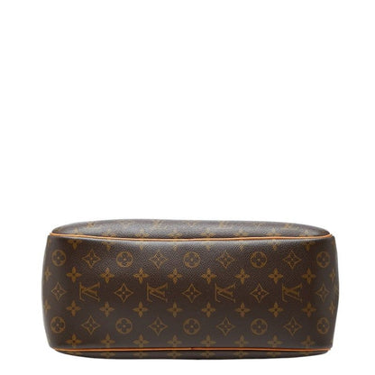 Louis Vuitton Monogram Deauville Handbag Brown Leather — view 3