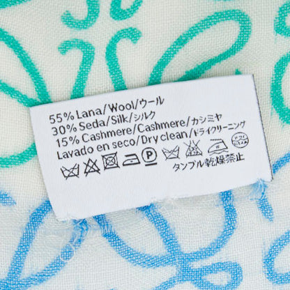 Loewe Anagram Shawl White Multicolor Silk Wool 1- Scarf — view 5