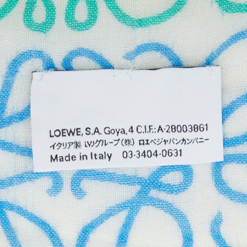 Loewe Anagram Shawl White Multicolor Silk Wool 1- Scarf — view 6