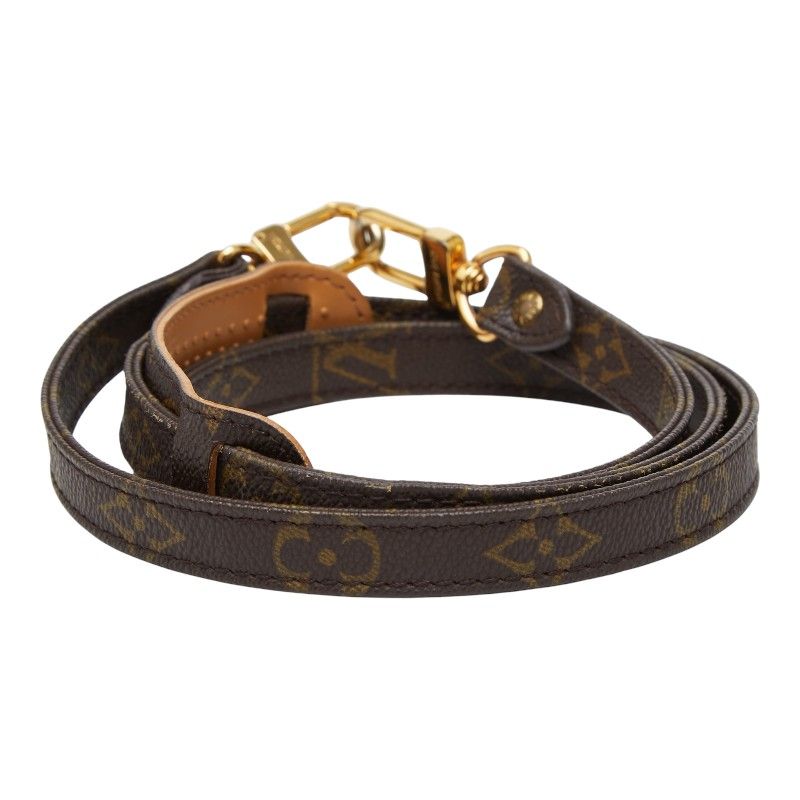 Louis Vuitton Shoulder Strap Brown Leather — view 3