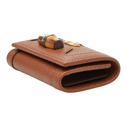 Gucci Diana Key Case Brown Leather 1- Key Holder — view 4