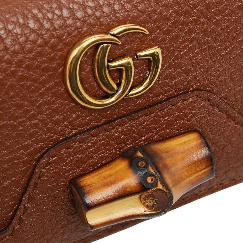 Gucci Diana Key Case Brown Leather 1- Key Holder — view 6