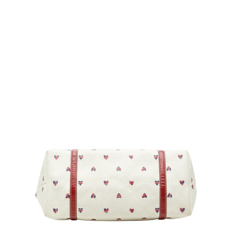 Gucci GG Supreme Heart Tote White Red Blue Patent Leather — view 3