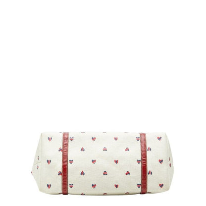 Gucci GG Supreme Heart Tote White Red Blue Patent Leather — view 3