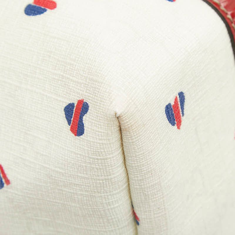 Gucci GG Supreme Heart Tote White Red Blue Patent Leather — view 5