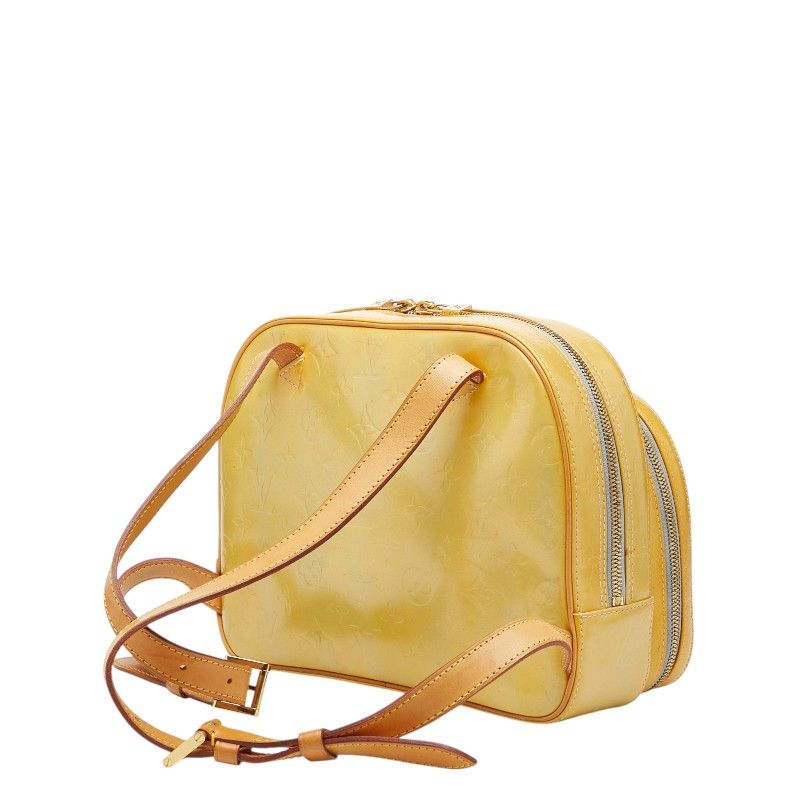 Louis Vuitton Monogram Vernis Backpack Gray Yellow Patent Leather — view 2