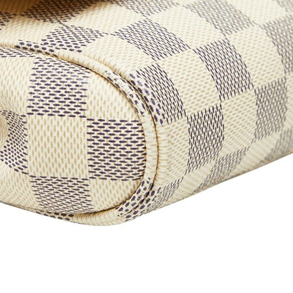 Louis Vuitton Damier Azur Favorite MM Chain 2-Way Shoulder Bag White Leather — view 5