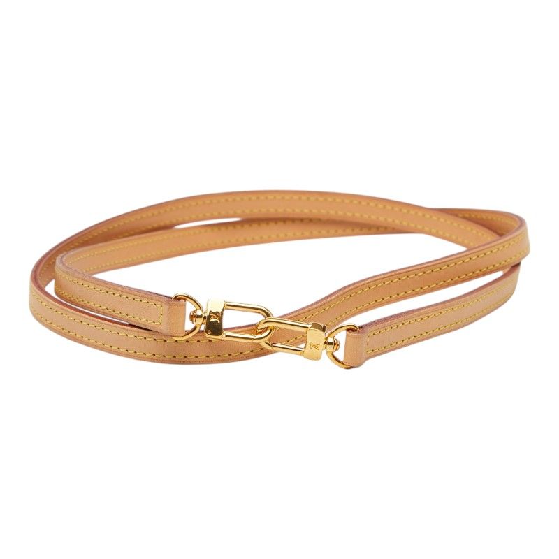 Louis Vuitton Shoulder Strap Beige Leather