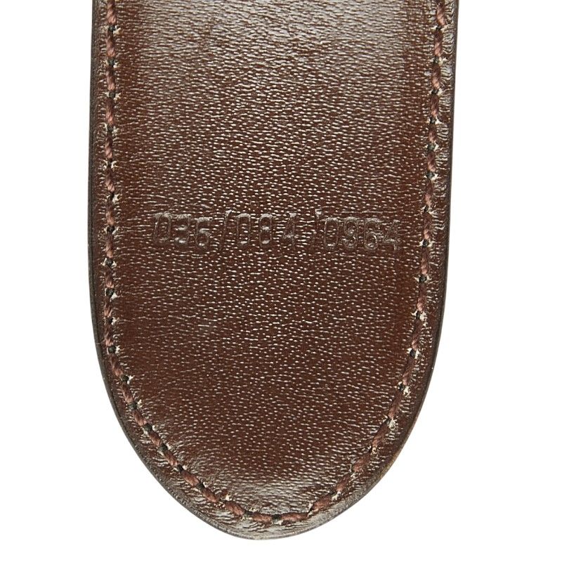 Gucci Vintage 084 Black Brown Leather Belt — view 6