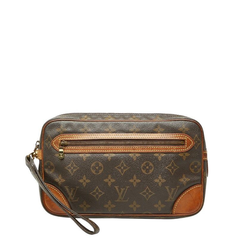 Louis Vuitton Monogram Marly Dragonne GM Second Bag Brown Leather
