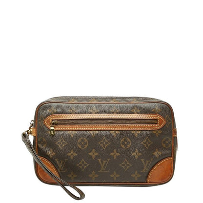 Louis Vuitton Monogram Marly Dragonne GM Second Bag Brown Leather