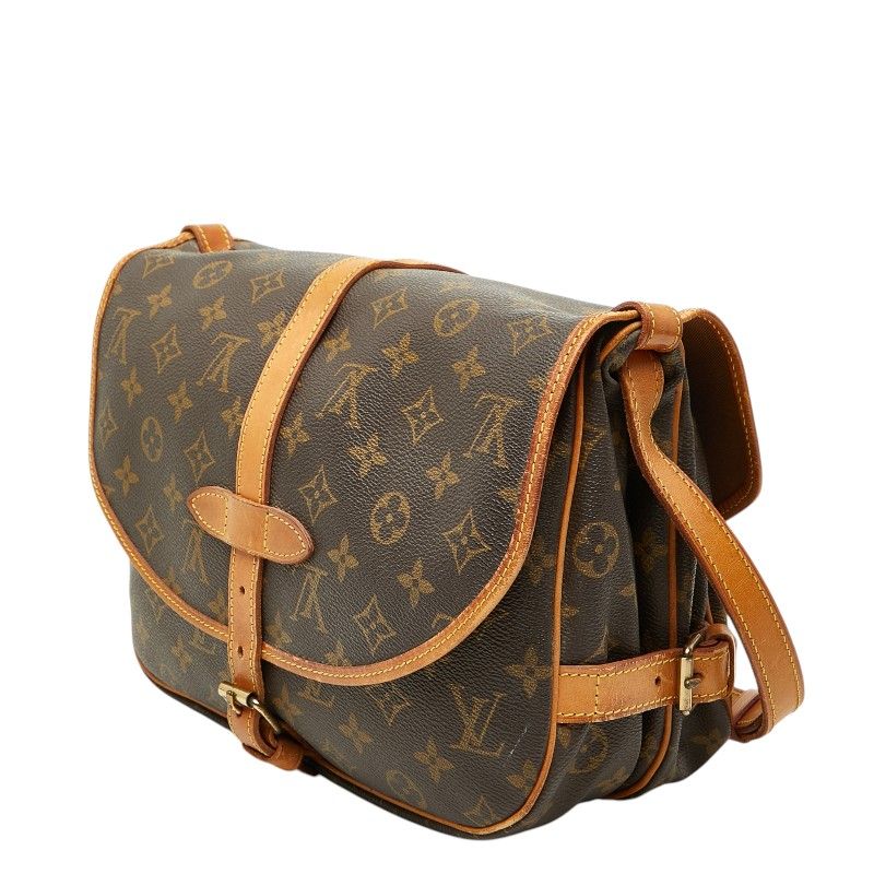 Louis Vuitton Monogram Saumur 30 Crossbody Shoulder Bag Brown Leather — view 2