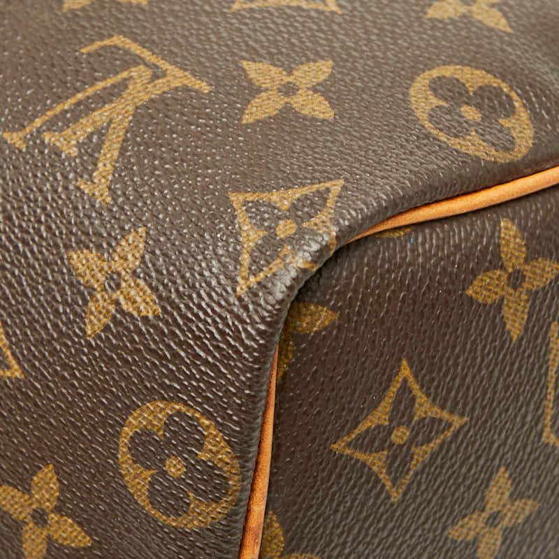 Louis Vuitton Monogram Speedy 25 Mini Boston Bag Brown Leather — view 6
