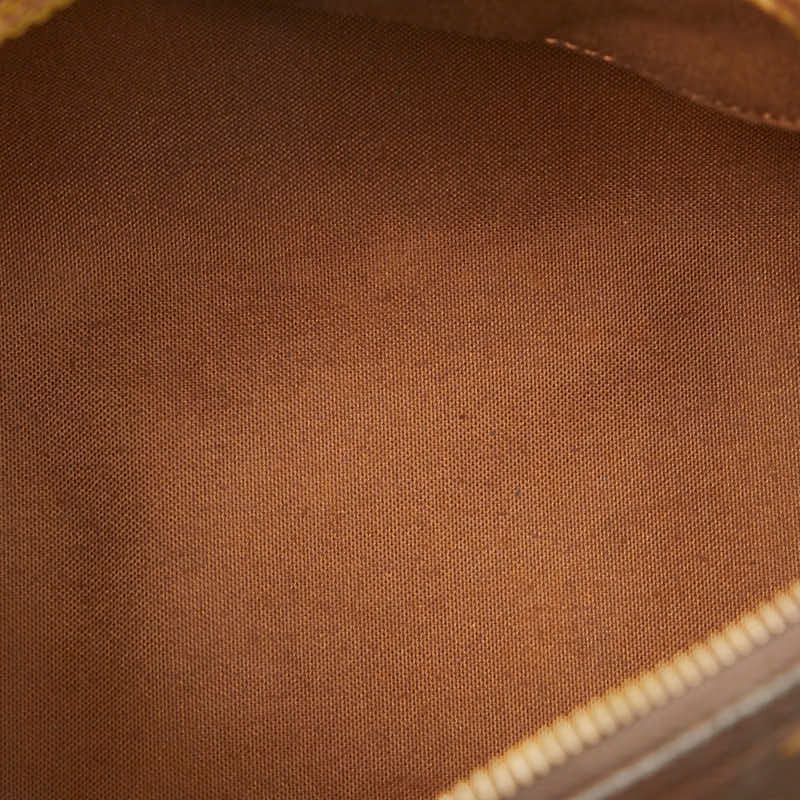 Louis Vuitton Monogram Speedy 25 Mini Boston Bag Brown Leather — view 9