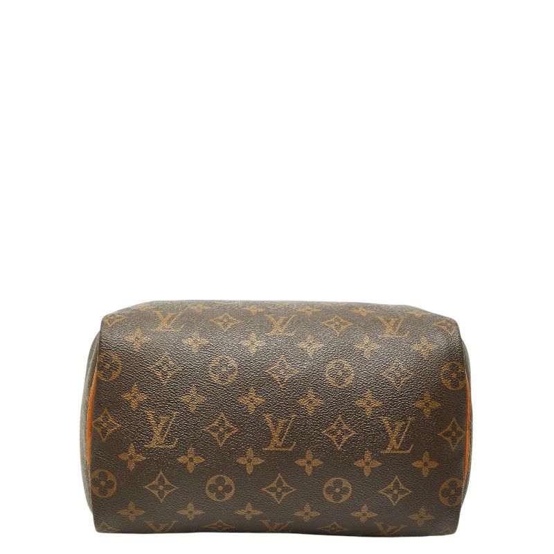Louis Vuitton Monogram Speedy 25 Mini Boston Bag Brown Leather — view 3
