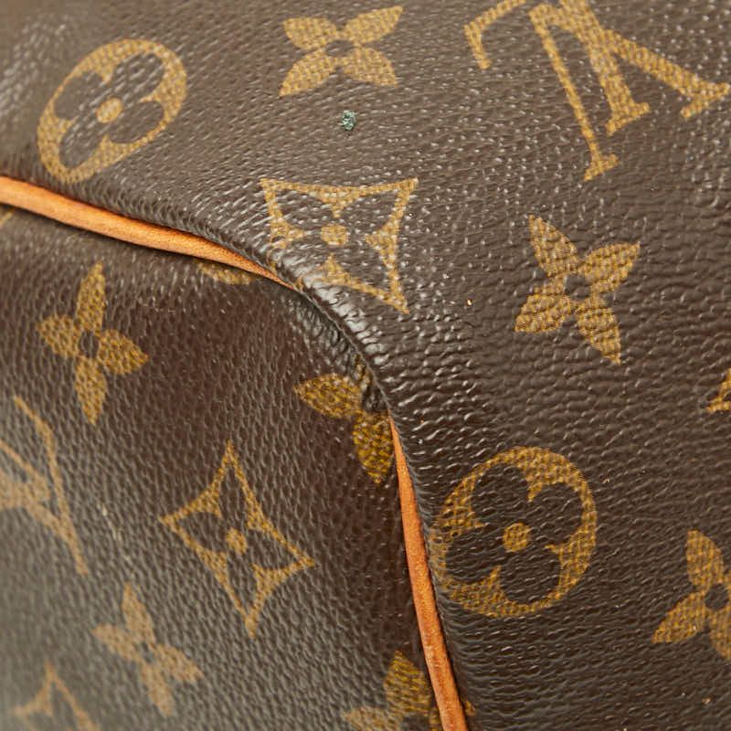 Louis Vuitton Monogram Speedy 25 Mini Boston Bag Brown Leather — view 7