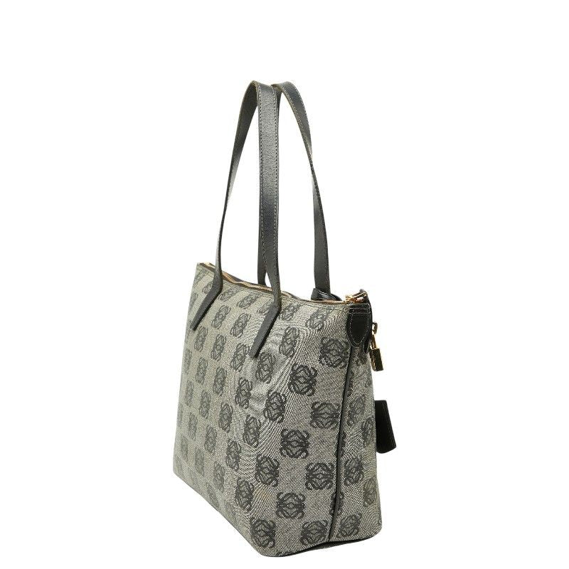 Loewe Anagram Tote Gray Black Leather — view 2