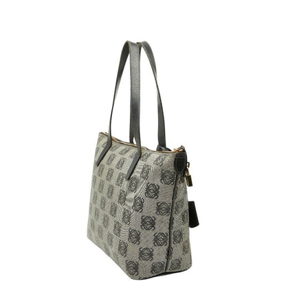 Loewe Anagram Tote Gray Black Leather — view 2