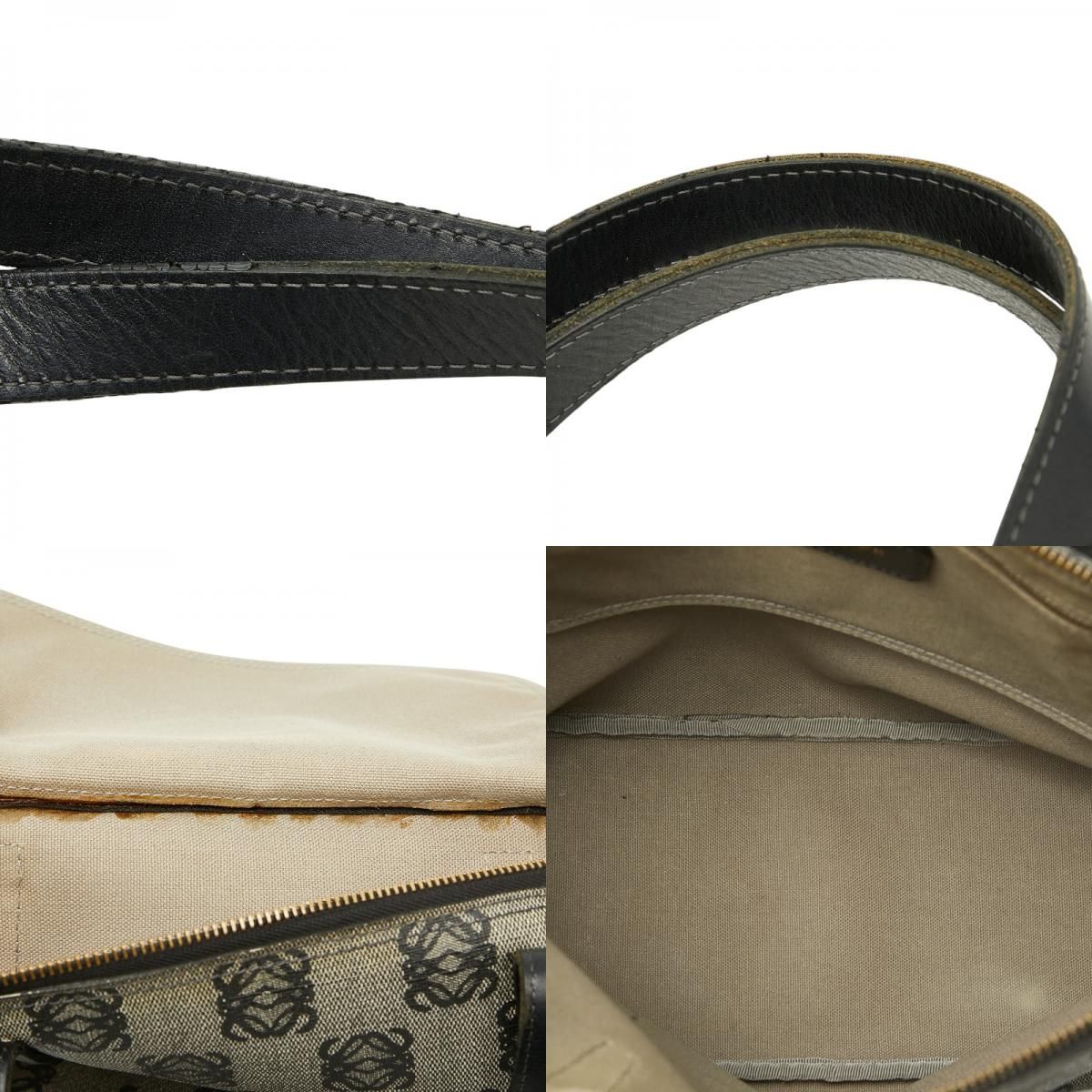 Loewe Anagram Tote Gray Black Leather — view 9
