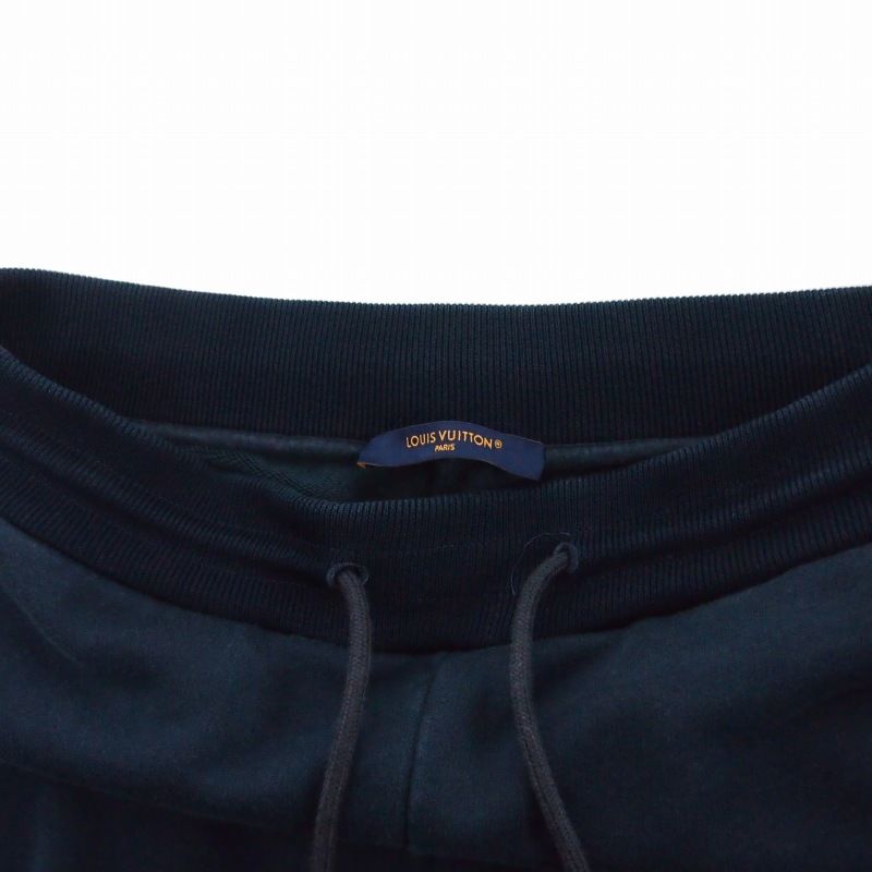 Louis Vuitton Silk Blend Signature Track Trousers Sweatshirt Pants L Navy Uqq — view 6