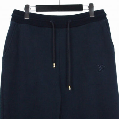 Louis Vuitton Silk Blend Signature Track Trousers Sweatshirt Pants L Navy Uqq — view 3
