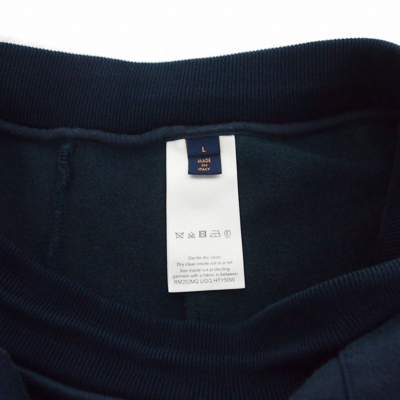 Louis Vuitton Silk Blend Signature Track Trousers Sweatshirt Pants L Navy Uqq — view 7