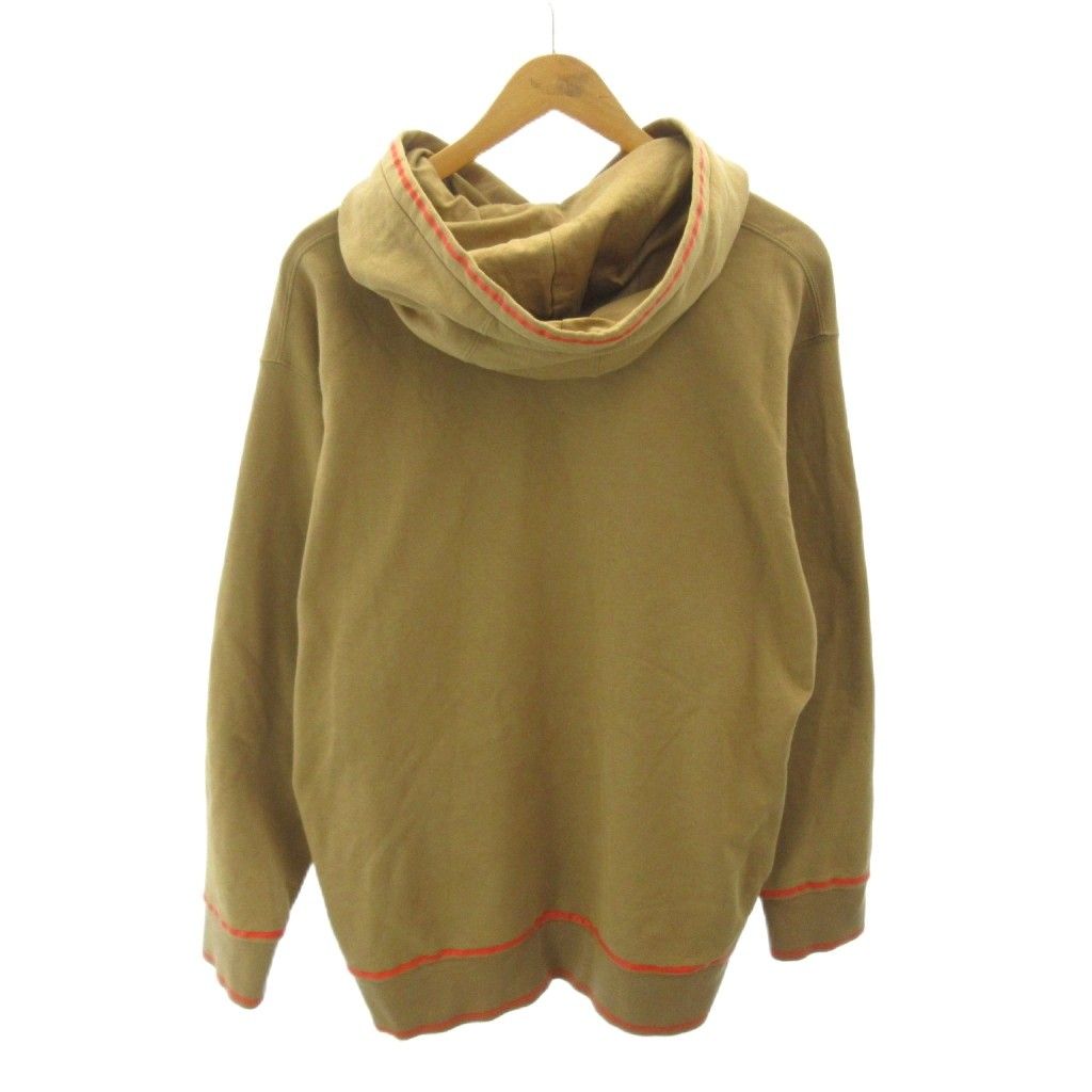 Fendi Pullover Hoodie Logo Print Line S Brown — view 2