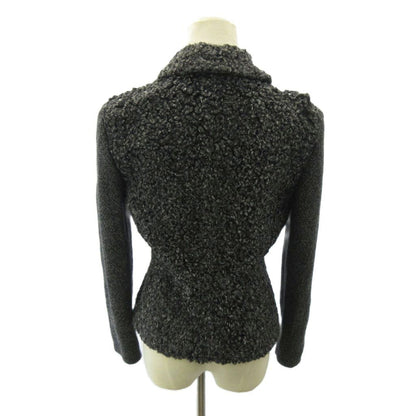 Celine Docking Jacket Wool Angora Blend Short Length 38 Gray — view 2