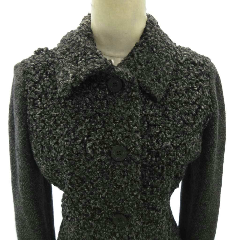 Celine Docking Jacket Wool Angora Blend Short Length 38 Gray — view 4