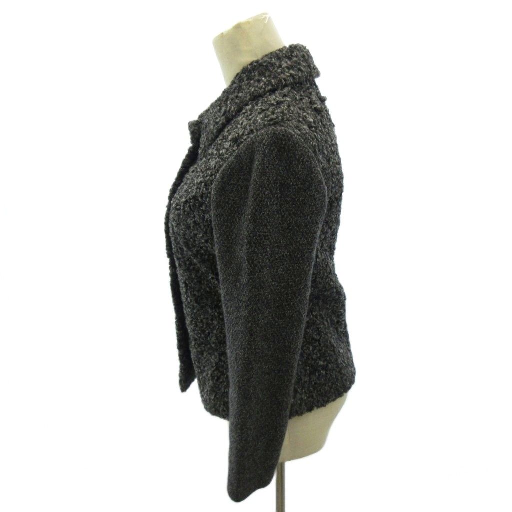 Celine Docking Jacket Wool Angora Blend Short Length 38 Gray — view 3