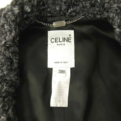Celine Docking Jacket Wool Angora Blend Short Length 38 Gray — view 8