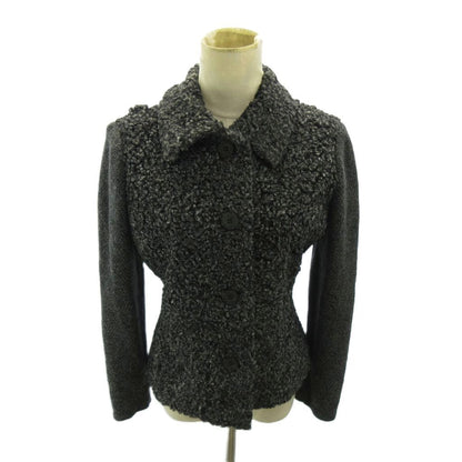 Celine Docking Jacket Wool Angora Blend Short Length 38 Gray