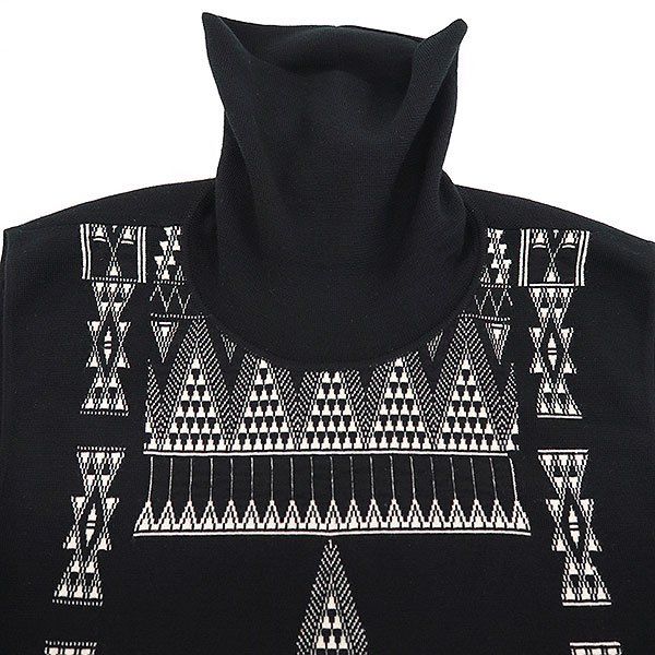 Hermes Turtleneck Nosleeve Cashmere Knit Sweater Black 42 — view 4