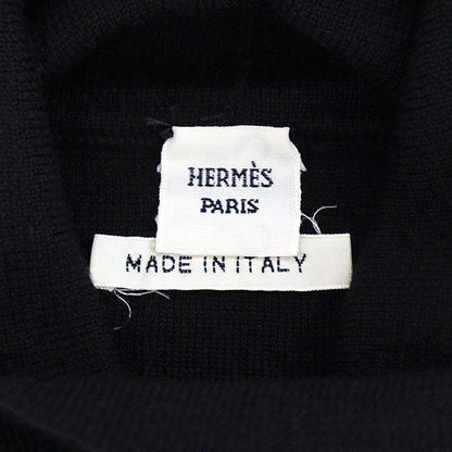 Hermes Turtleneck Nosleeve Cashmere Knit Sweater Black 42 — view 3