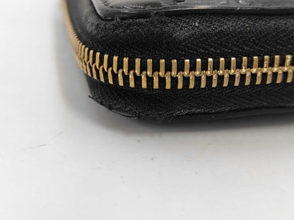 Gucci Wallet Guccissima Black Leather Zip Around Gold — view 7