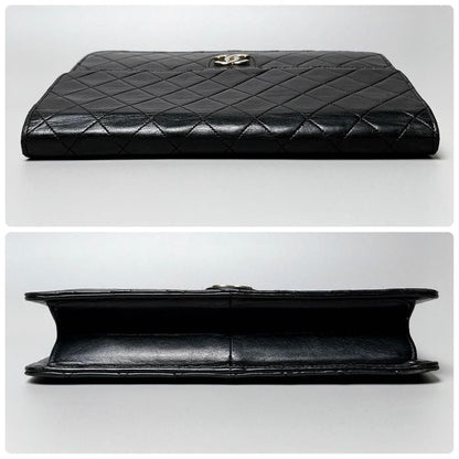 Chanel Quilted Chain Shoulder Bag Lambskin Black — view 6