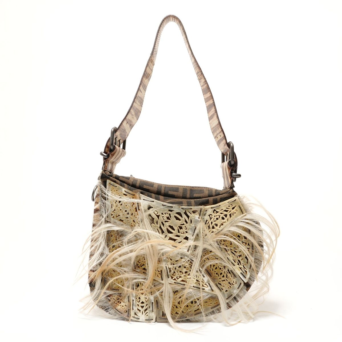 Fendi Shoulder Bag Zucca Canvas