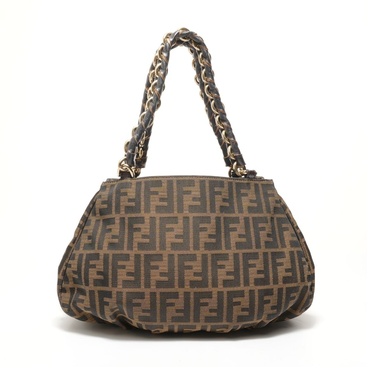 Fendi Shoulder Bag Zucca Canvas Chain — view 2