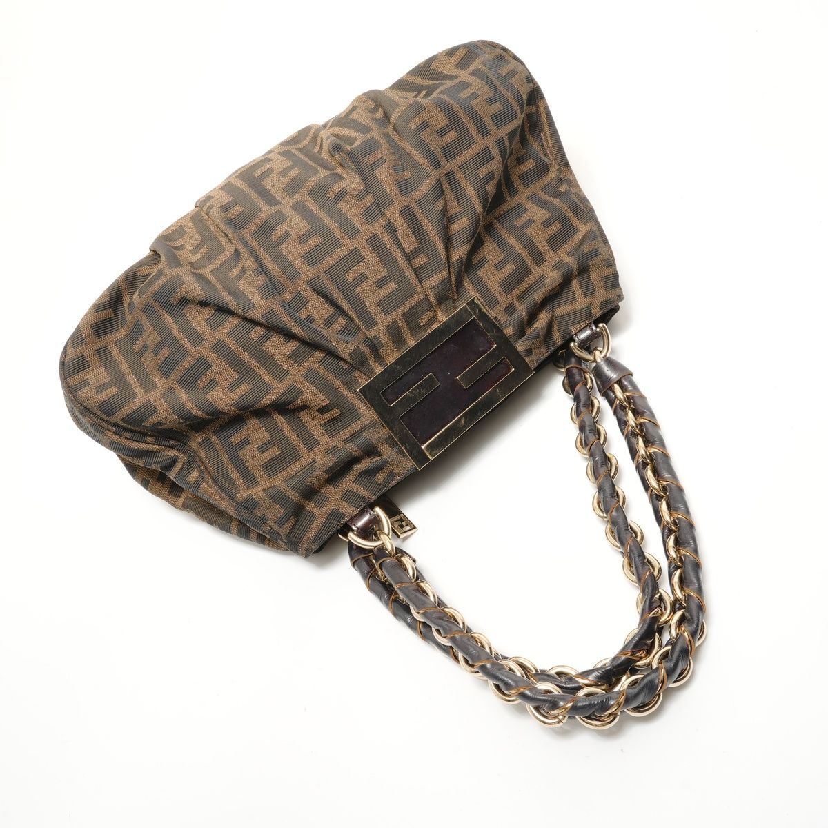 Fendi Shoulder Bag Zucca Canvas Chain — view 8